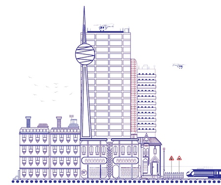 beautiful cityのイラスト素材