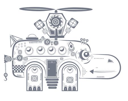 small mechanical behemoth with a propellerのイラスト素材