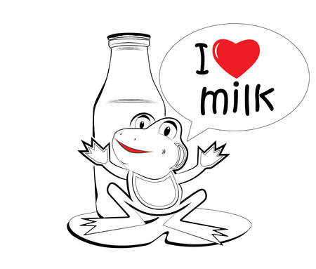 merry milk frogのイラスト素材