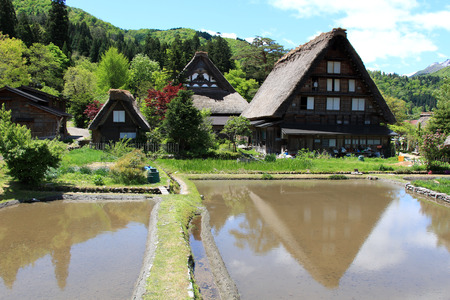 Shirakawa-Go, the famous village listed as UNESCO World Heritage Site  Gifu prefecture, JAPANのeditorial素材