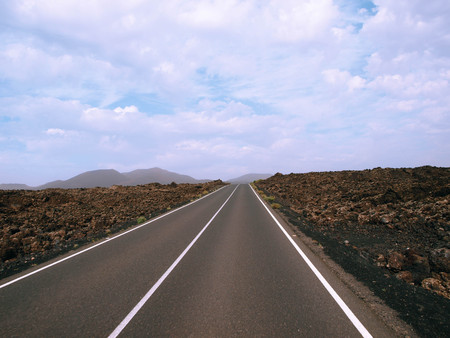 Canary islands Lanzarote Timanfaya national park lava fields.の写真素材