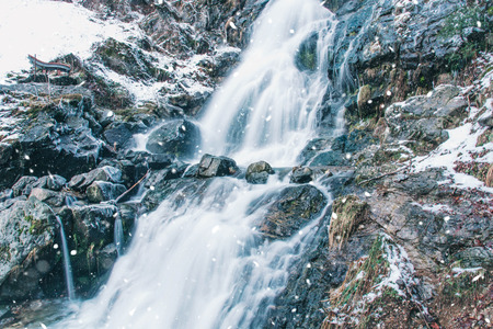Todtnauer waterfalls at wintertime.