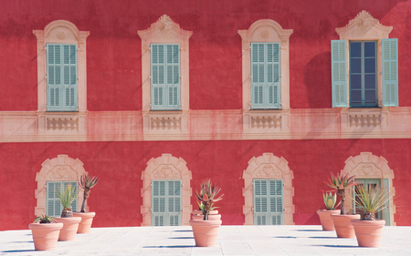 NICE, FRANCE - march, 2018: Facade of the Matisse museum.のeditorial素材