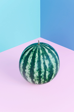 Fashion watermelon on pastel background.の写真素材