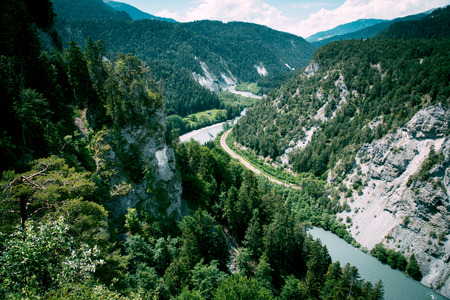 Ruinaulta is a canyon created by the Anterior Rhine in Switzerland.の写真素材