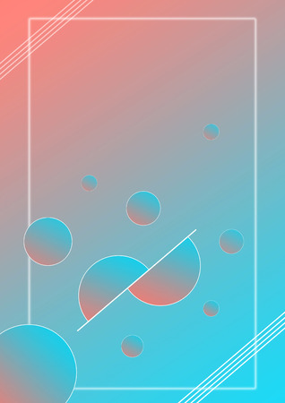 Gradient shapes composition as a minimal geometric background.の写真素材