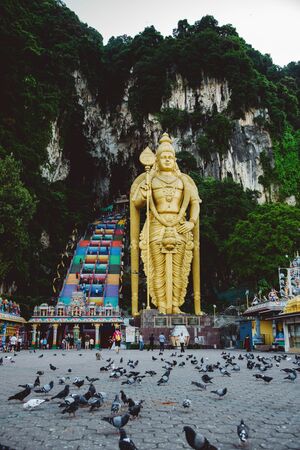 Batu Caves, Kuala Lumpur, May, 2019 : The Batu Caves Lord Murugan Statue, Malaysiaのeditorial素材