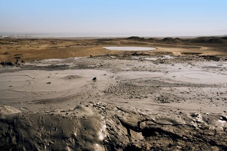 Mud volcanoes of Gobustan close to Baku, Azerbaijan.の写真素材