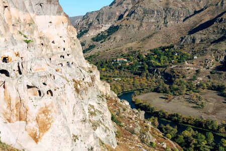 Vardzia ancient cave city monastery, Georgia. Autumn time.の写真素材