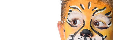 celebrating birthday facepainting costume and carnavalの写真素材