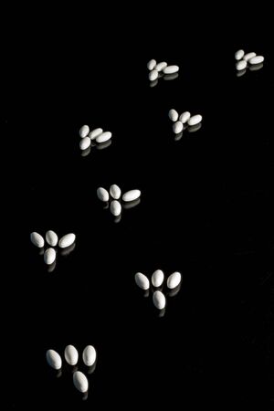 Pills formed as animal tracks