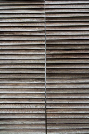 Facade of layered wood boardsの写真素材