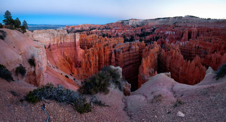 A nice view on the Bryce Canyon, Bryce Canyon National Park, USAの写真素材