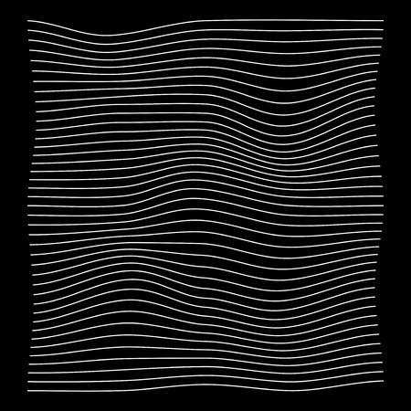 white waves in the darkness, vector illustration