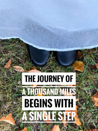 Inspirational and motivational quote concept with blurry backgroundの写真素材