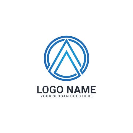 Modern abstract letter A logo design. Editable modern logo designのイラスト素材