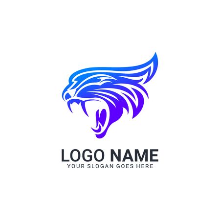 Abstract digital technology symbol logo design.Modern dditable logo designのイラスト素材
