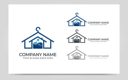 Modern Laundry services logo design. Editable logo design. Vector graphic illustrationのイラスト素材
