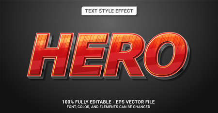 Text Style with Hero Theme. Editable Text Style Effect.のイラスト素材
