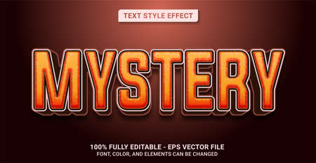 Text Style with Mystery Theme. Editable Text Style Effect. Graphic Design Element.のイラスト素材
