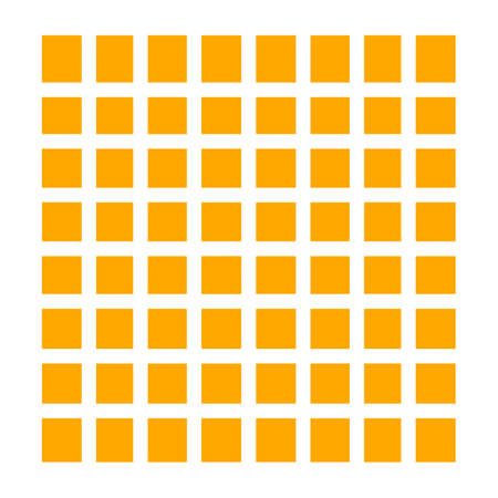 Graphic element yellow square with linear ornament checkered patternのイラスト素材