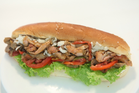 Juicy Hot Dogの写真素材