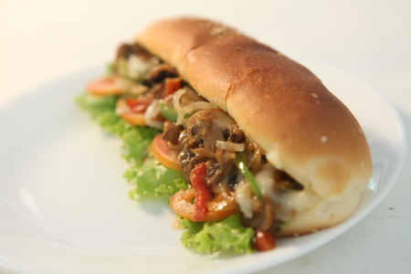 Juicy Hot Dogの写真素材