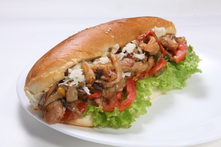 Juicy Hot Dogの写真素材