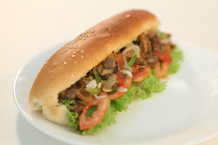 Juicy Hot Dogの写真素材