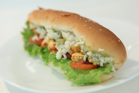 Juicy Hot Dogの写真素材