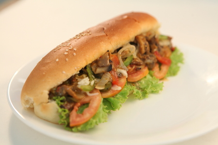 Juicy Hot Dogの写真素材