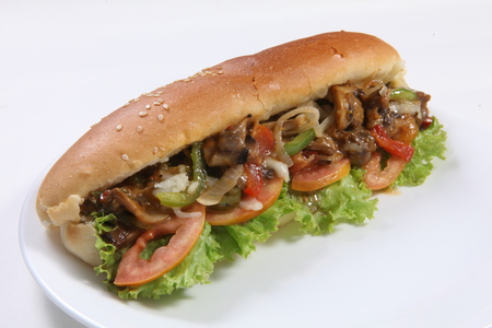 Juicy Hot Dogの写真素材