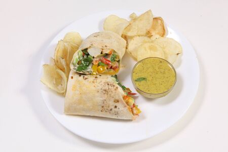 Veg. Creamy Wrapの写真素材