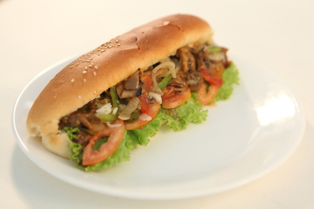 Juicy Hot Dogの写真素材