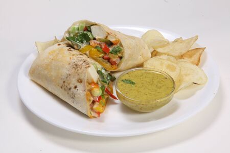 Veg. Creamy Wrapの写真素材