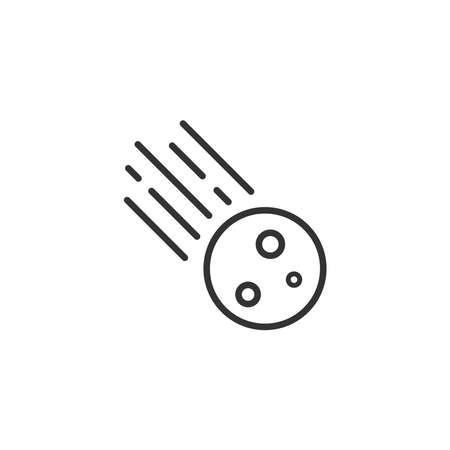 Meteor, Comet or fireball flat vector icon for astronomy website and apps. Meteor Cosmic Body Iconのイラスト素材