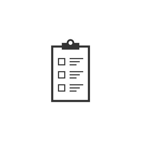 Clipboard with checklist icon. Flat clipboard with checklist icon. Vector illustration eps10のイラスト素材