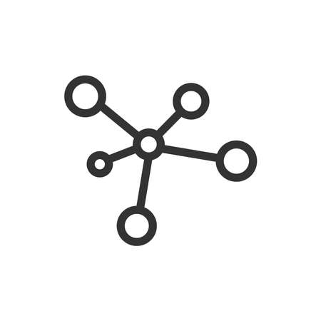 Network, connection icon. Sphere, molecular, dna sign vector isolated for website and mobile app on white backgroundのイラスト素材