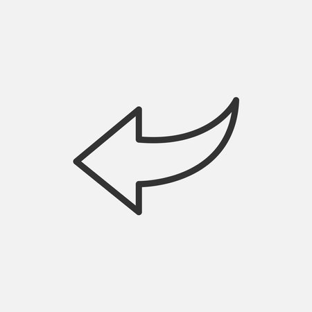 undo vector isolated icon. back arrow, direction flat vector illustration symbol for web site and mobile app designのイラスト素材