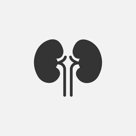 Kidney, organ, medical isolated icon vector. healthy, pharmacy, medicine symbol on grey background.のイラスト素材