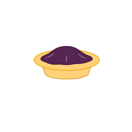 Tart with blueberry vector. sweet vector illustration icon. delicious, desserts sign icon.のイラスト素材