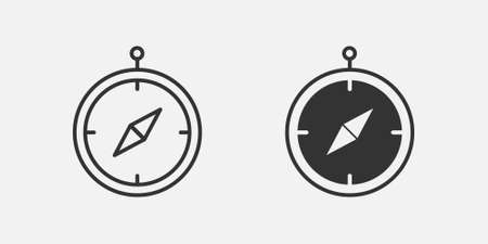 Compass icon. navigation, arrow, direction, discovery vector for web and mobile appのイラスト素材