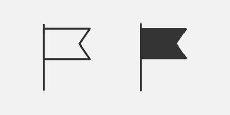 Filled flag icon.navigation symbol isolated for web and mobile app on grey backgroundのイラスト素材