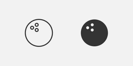 Bowling ball icon. Simple outline game and activity icon. Vector illustration eps10のイラスト素材