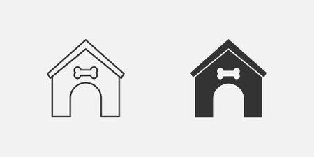 dog home icon vector isolated symbol for web and mobile appのイラスト素材