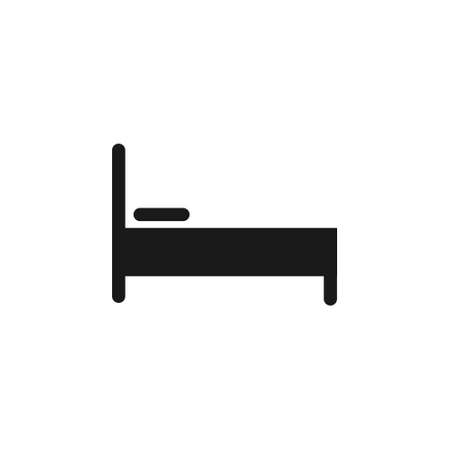 bed, bedroom icon. hotel, home, room, relaxation, rest sign for web and mobile appのイラスト素材