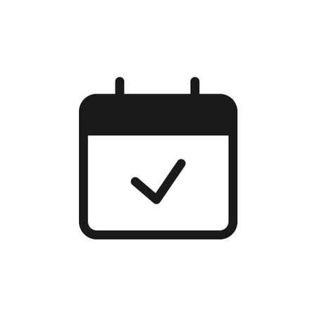 calendar icon. day, month, year, time sign. schedule symbol for web and mobile appのイラスト素材