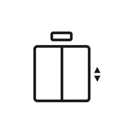 line elevator icon vector. lift, lifting, escelator, down up, stairs symbol for web and mobile appのイラスト素材