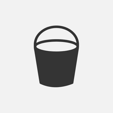 Bucket icon. Vector illustration style is flat iconic symbol. Designed for web and app design interfaces.のイラスト素材