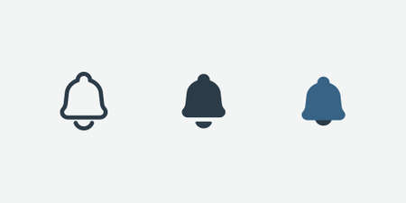 Ring bell vector icon isolated. Vector illustration style is flat iconic symbol. Designed for web...